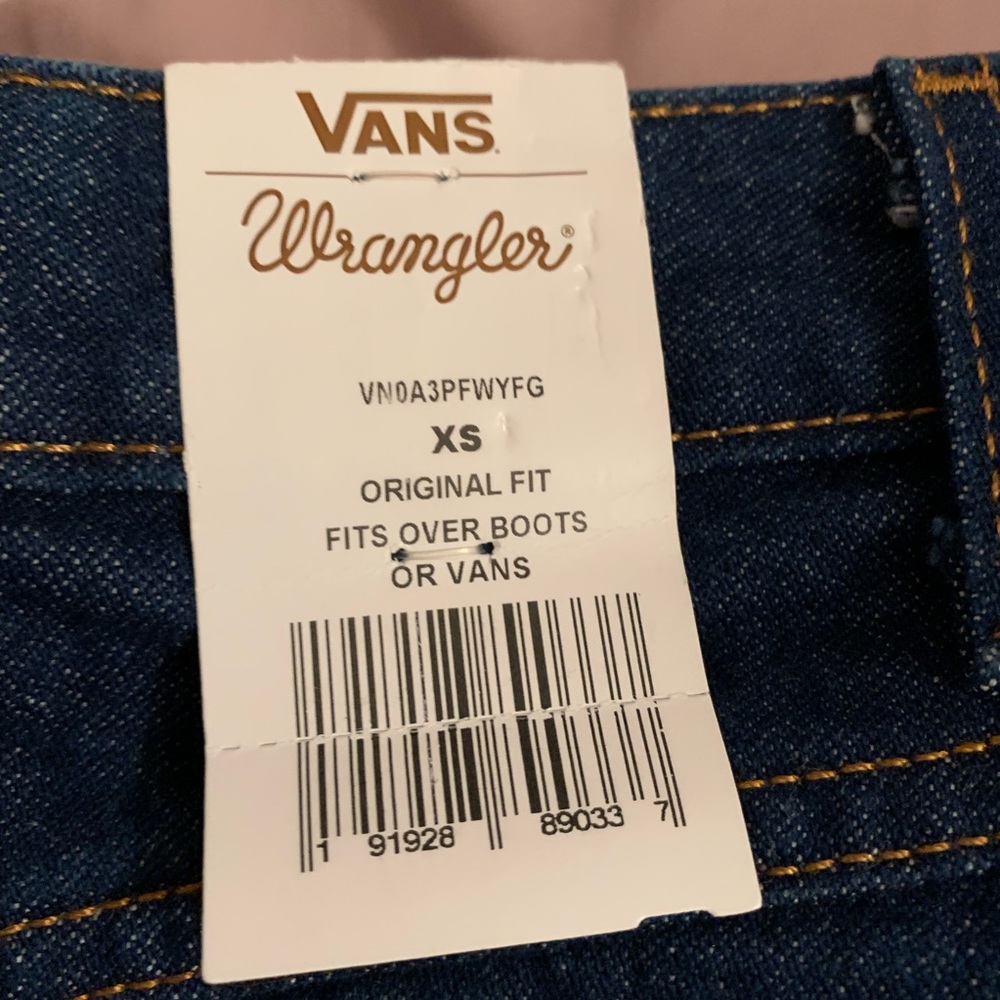 NWT Vans x Wrangler Denim A-Line Skirt in Indigo - Picture 8 of 8
